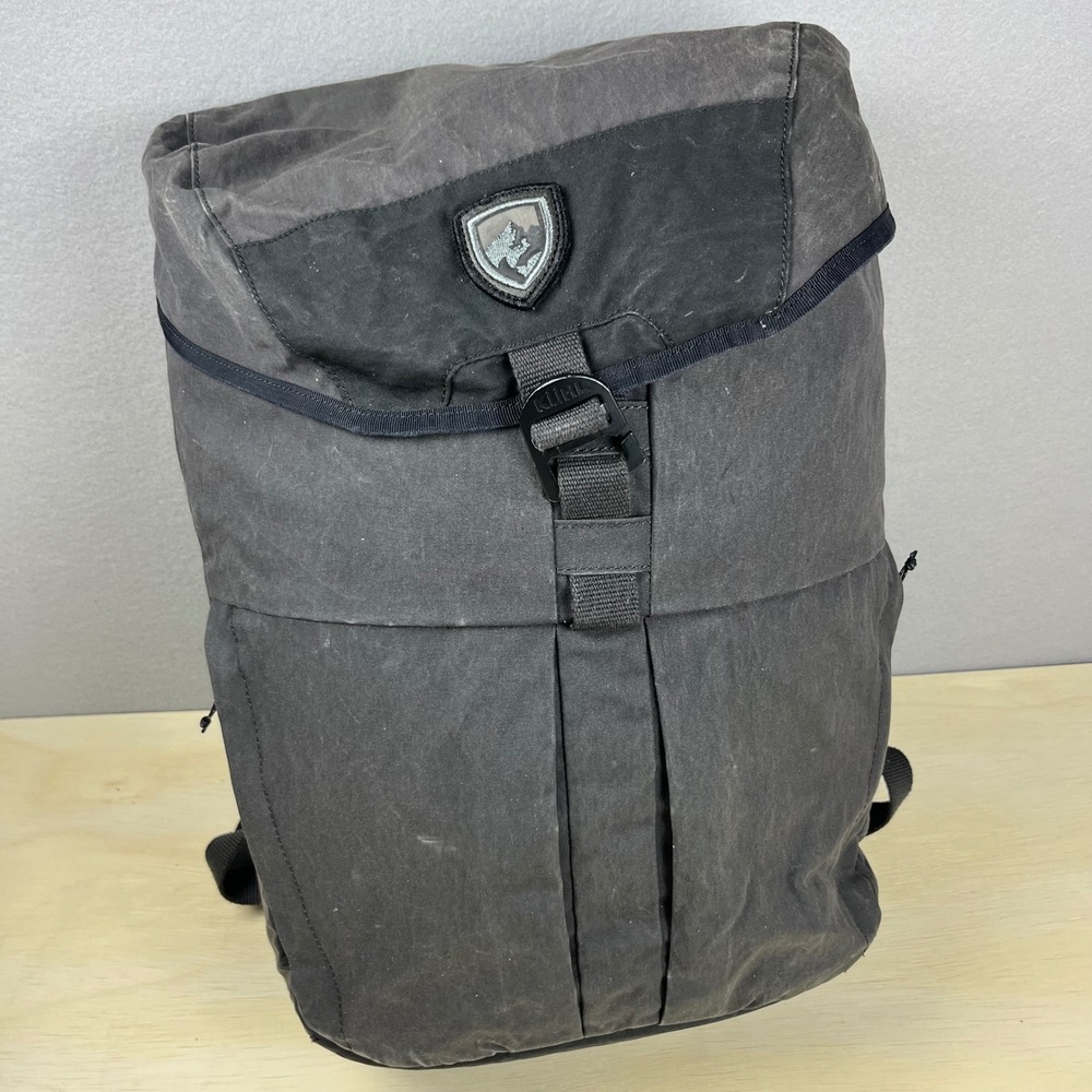 Kuhl Eskape 25L Backpack Charcoal Waxed Canvas Laptop Bag Outdoor Rucksack